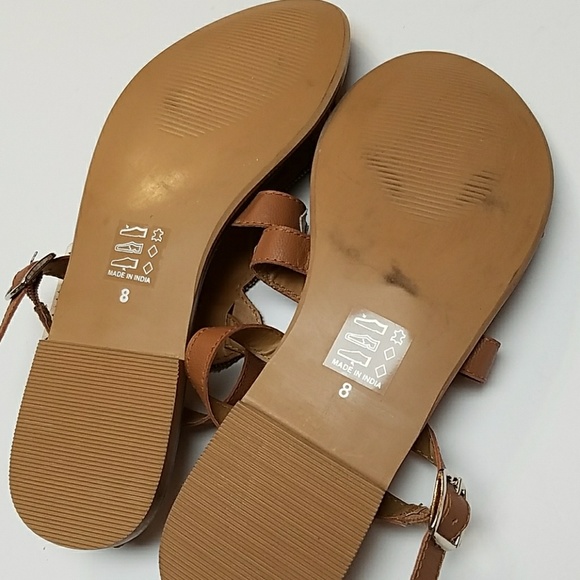 Park Lane tan leather and mirrors sandals - Picture 4 of 4